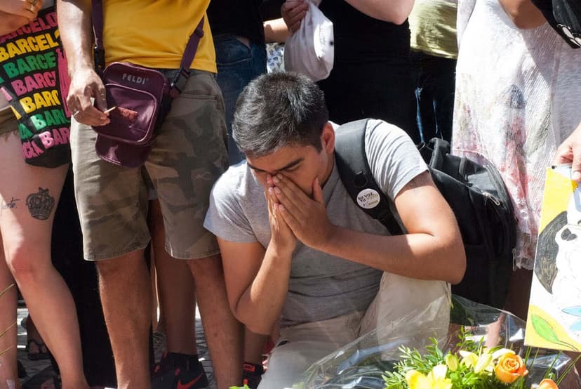 Sorrow in Las Ramblas Memorial