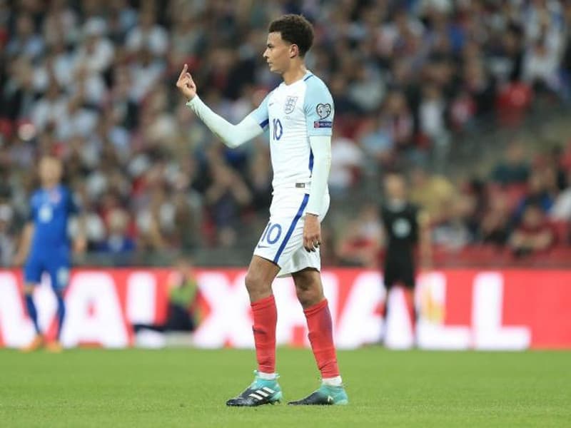 Dele Alli playing fir England.