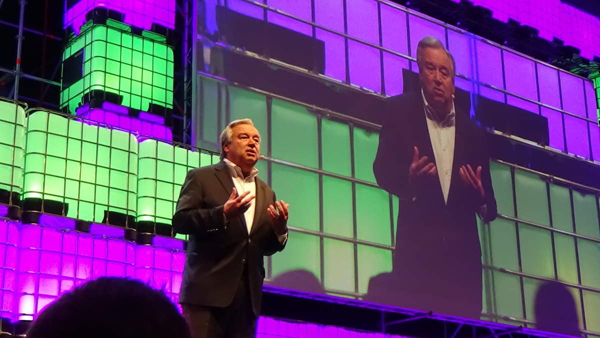 Secretary-General of the United Nations, Antonio Guterres, at the Web Summit. Photo by: Miguel Salvado.