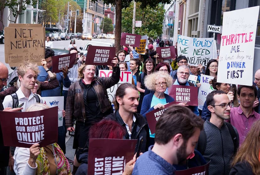 Protect Net Neutrality rally, San Francisco. 12 September 2017. Photo by :Credo Action.