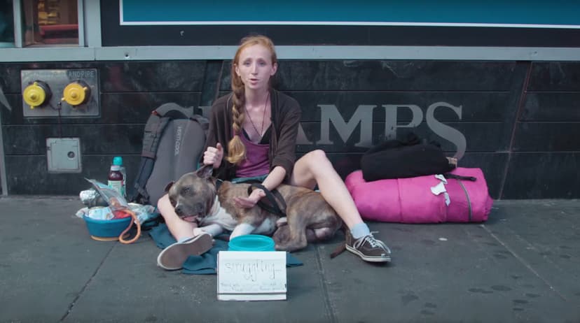 Homeless girl in New York. Image by: Bustle.
