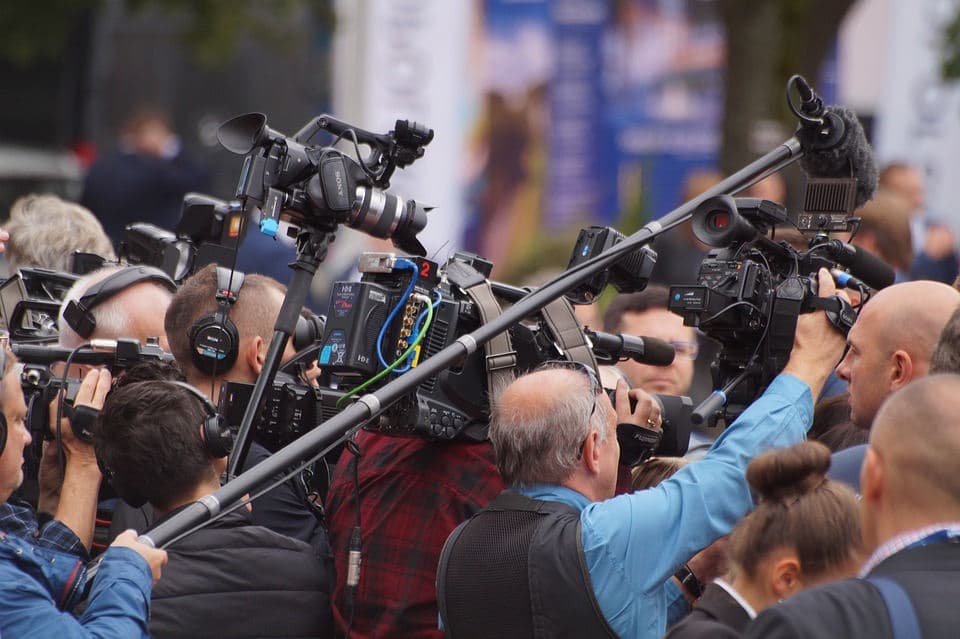 Journalists covering an event