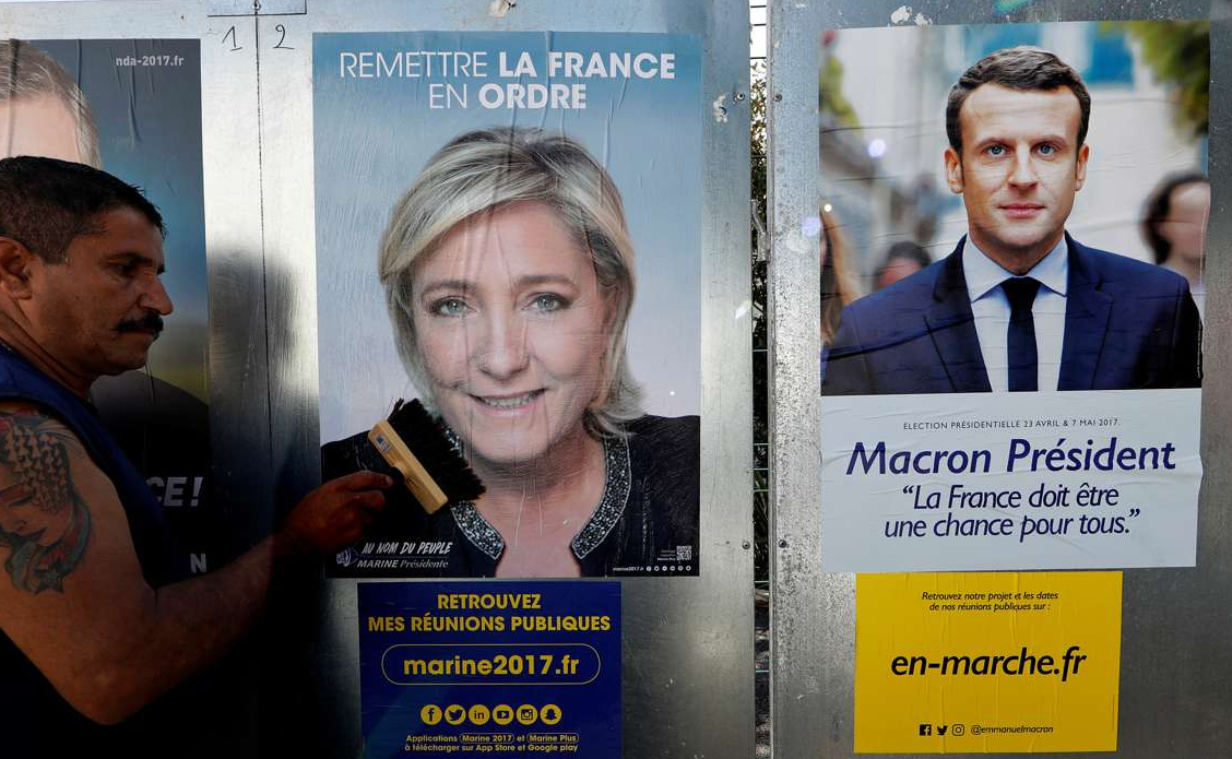 Marine Le Pen VS Macron in French elections second round.