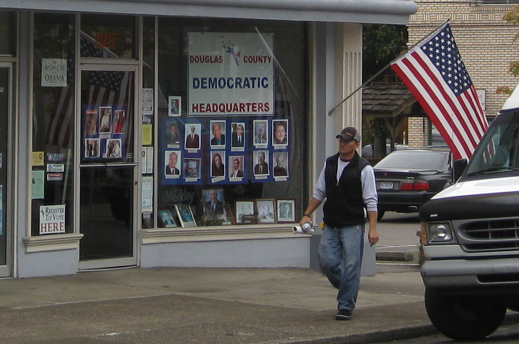 Douglas County Democratic Party headquarters. Photo by: Democratic Headquarters - Downtown Roseburg, Oregon.