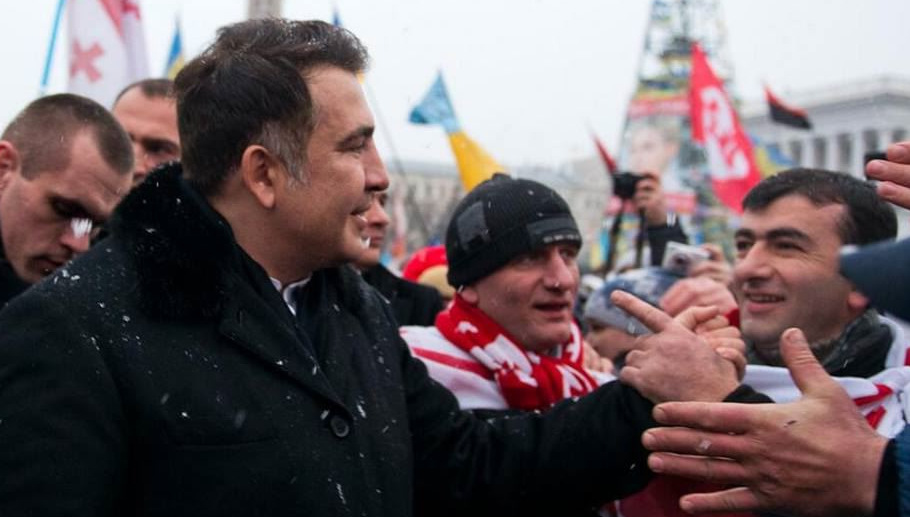 Georgian ex-President, Mikheil Saakashvili, in Kiev.