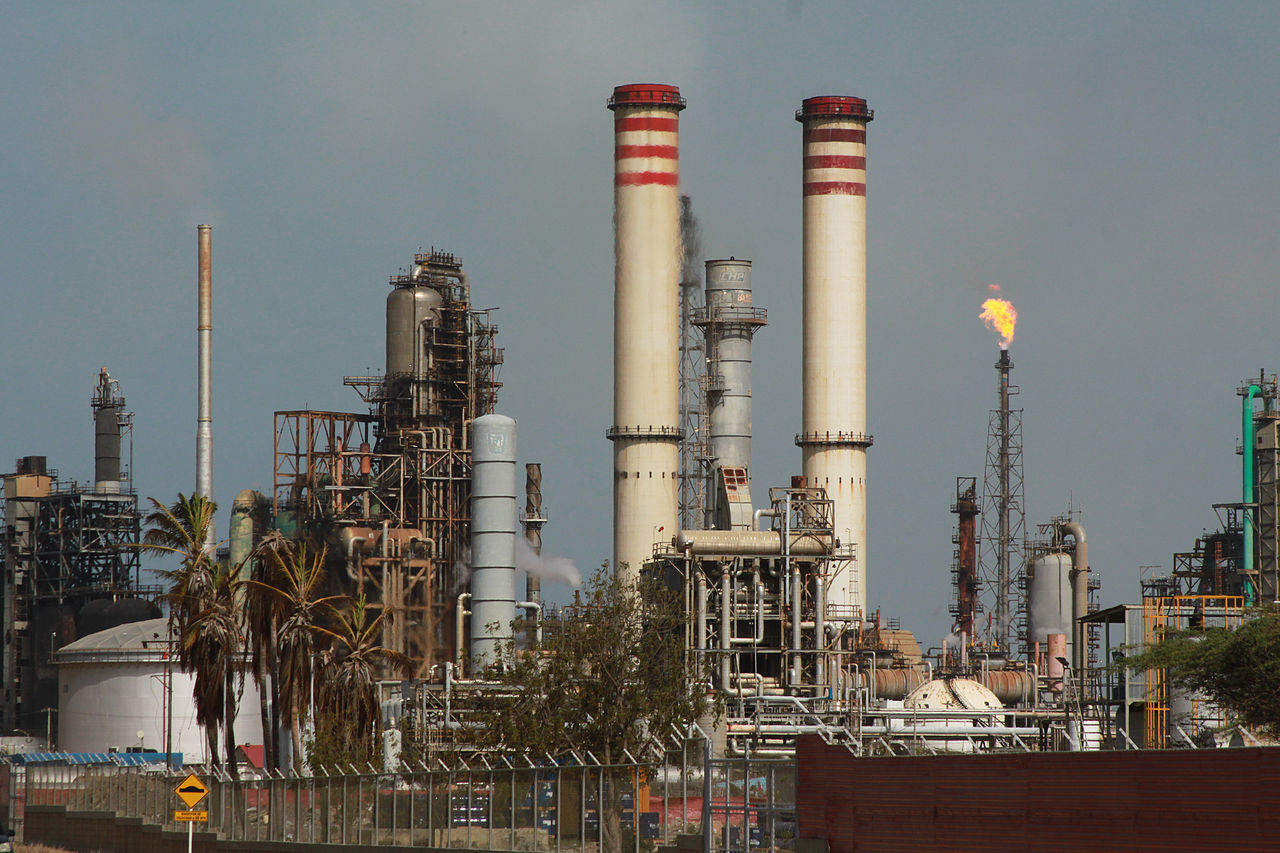 Amuay oil refinery in Venezuela