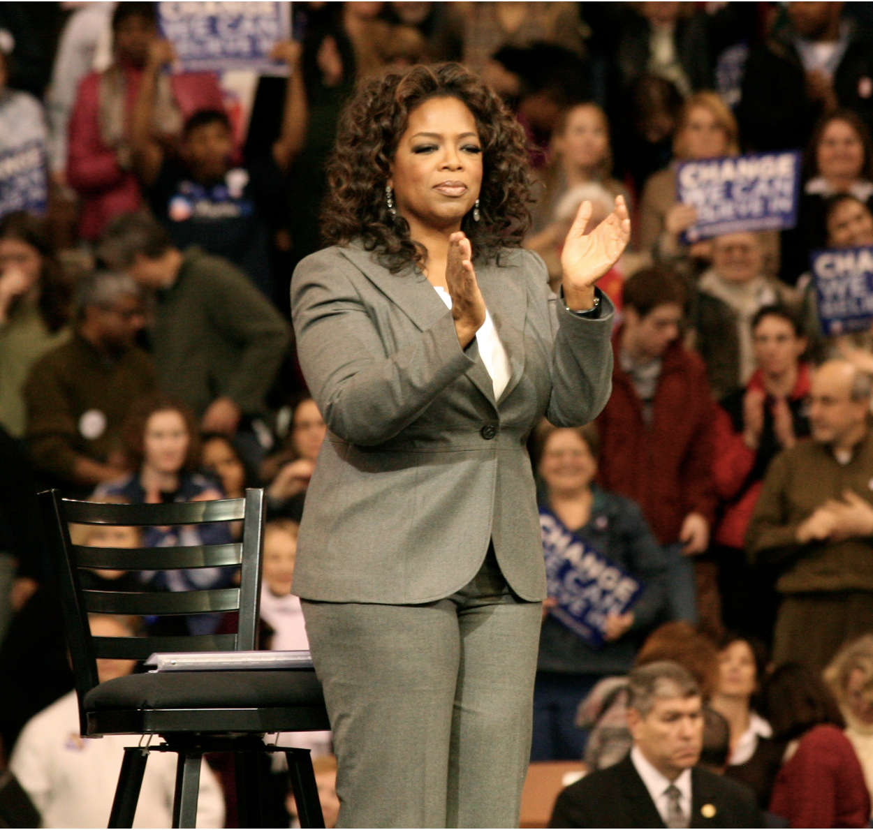 Oprah Winfrey at a rally in 2007. Photo by: vargas2040 (CC BY-SA 2.0)