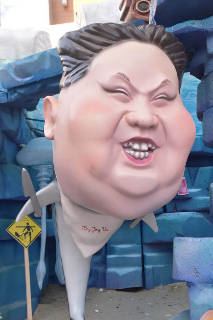 Kim Jong-un depicted as a shark in a Portuguese carnival. Photo by: Torres Vedras City Hall.