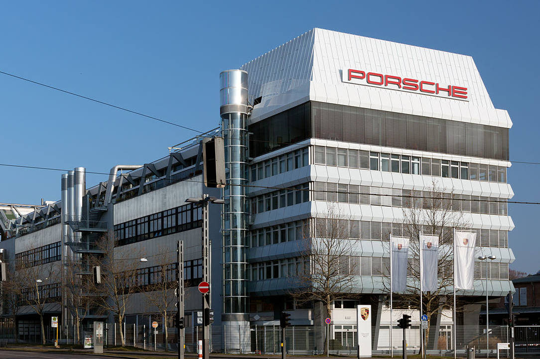 Porsche headquarters in Stuttgart, Germany. Photo by: Morio