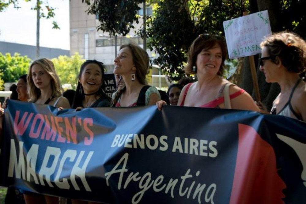 Women's march in Buenos Aires, Argentina. Photo by: The Bubble.