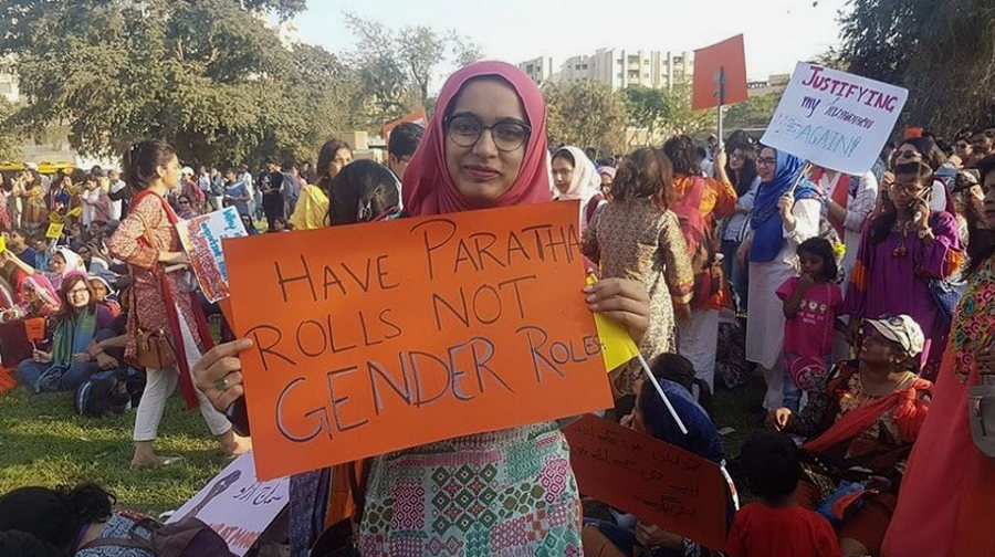 Pakistan women’s rights, Aurat rally. Photo by: Sai Seshadri.