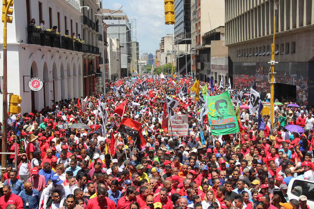 Maduro supporters rallied to the Presidential Palace, on August 6.