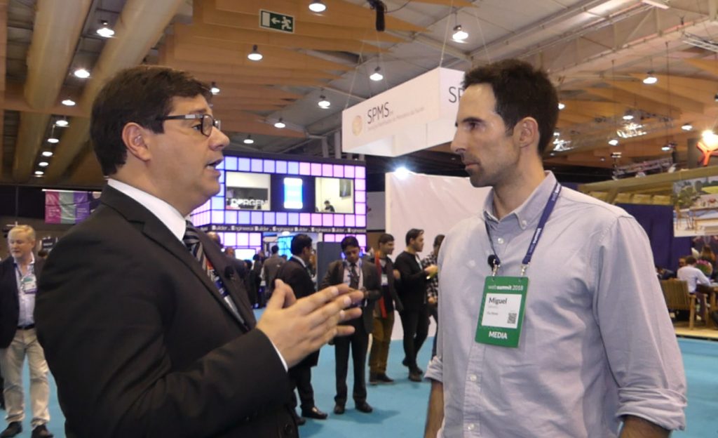 Eurico Brilhante Dias interview about investing in Portugal at the Web Summit. Photo by: ViaNews.