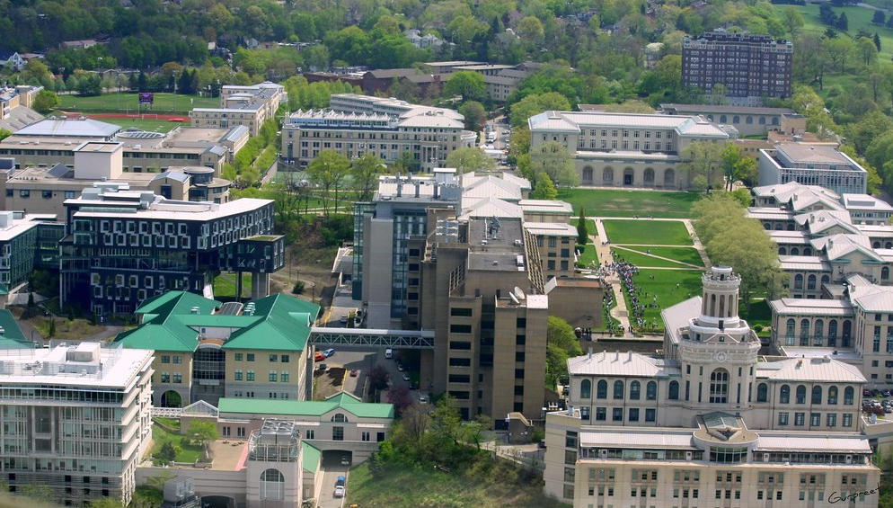 Almost all of Carnegie Mellon University as seen from the Cathedral of Learning, in Pittsburgh. At Carnegie Mellon's School of Computer Science, a more intimate and personal connection is held to the study of Artificial Intelligence due to the legacy of researchers and professors Herbert Simon and Allen Newell. Photo by: Zox Cleb.