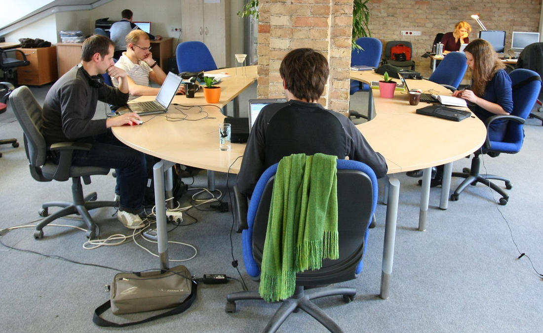 Coworking at Hub Vilnius in Lithuania. Photo by: Mindaugas Danys.