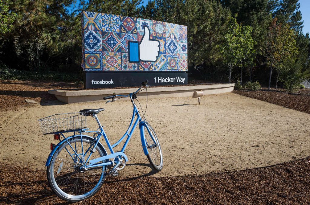 Facebook headquarters in 1 Hacker Way, Menlo Park, United States. Photo credit: Jimmy Baikovicius.