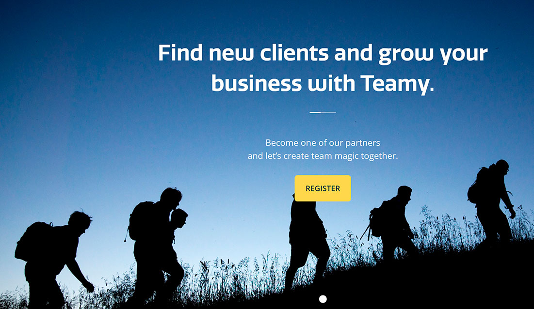 Teamy is looking for partners to broaden the scope of the activities available on its platform. (Photo taken from Teamy's website)